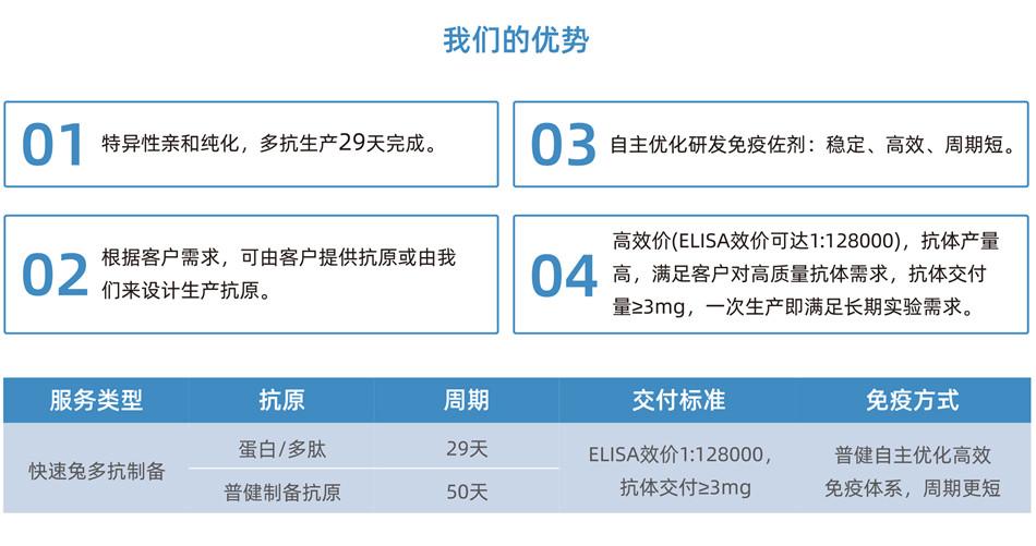 快速兔多克隆抗體定制服務(wù)